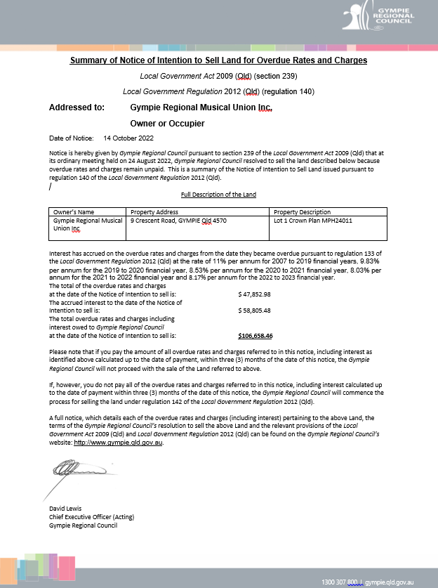 notice of intention to sell land alberta